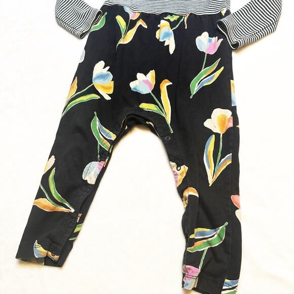 Tea Collection Romper sz 18-24 months Stripe Floral Romper - Picture 5 of 7